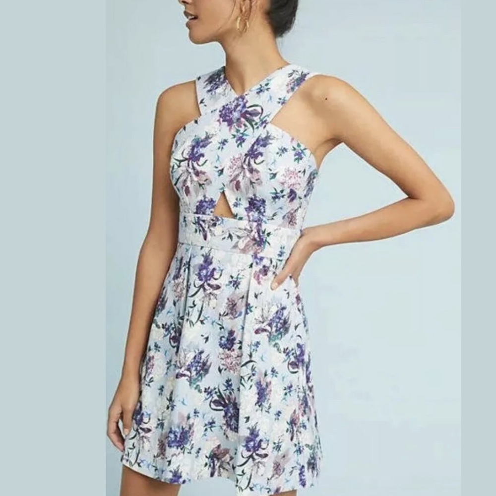 New Anthropologie Black Halo Nancy Floral Dress